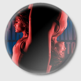 Значок с принтом Ariana Grande в Рязани,  металл | круглая форма, металлическая застежка в виде булавки | Тематика изображения на принте: 