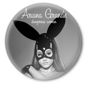 Значок с принтом Ariana Grande в Рязани,  металл | круглая форма, металлическая застежка в виде булавки | Тематика изображения на принте: ariana grande