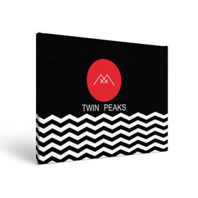 Холст прямоугольный с принтом Твин Пикс в Рязани, 100% ПВХ |  | twin peaks | арт | надпись | полосы | сериал | текстура | фильмы