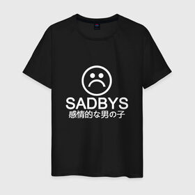 Мужская футболка хлопок с принтом Sad Boys (Logo) в Рязани, 100% хлопок | прямой крой, круглый вырез горловины, длина до линии бедер, слегка спущенное плечо. | boy | boys | logo | sad