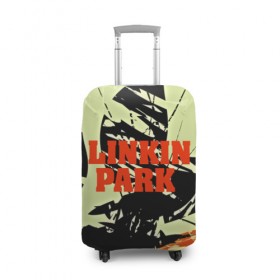 Чехол для чемодана 3D с принтом linkin park в Рязани, 86% полиэфир, 14% спандекс | двустороннее нанесение принта, прорези для ручек и колес | 