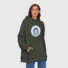 Худи SuperOversize хлопок с принтом Bear&Moon в Рязани, 70% хлопок, 30% полиэстер, мягкий начес внутри | карман-кенгуру, эластичная резинка на манжетах и по нижней кромке, двухслойный капюшон
 | boho | ethnic | ethno | бохо | знаки планет | индейский | круг | луна | магический | магия | медведь | народный | планеты | символ | фазы луны | шаманизм | шаманский | этнический | этно