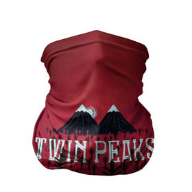 Бандана-труба 3D с принтом Лес Twin Peaks в Рязани, 100% полиэстер, ткань с особыми свойствами — Activecool | плотность 150‒180 г/м2; хорошо тянется, но сохраняет форму | горы | надпись | ретро | твин пикс