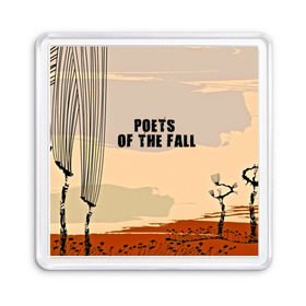 Магнит 55*55 с принтом poets of the fall в Рязани, Пластик | Размер: 65*65 мм; Размер печати: 55*55 мм | poets of the fall | rock | альтернатива | музыка | поэты | рок | фины