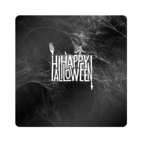 Магнит виниловый Квадрат с принтом Happy Halloween в Рязани, полимерный материал с магнитным слоем | размер 9*9 см, закругленные углы | 