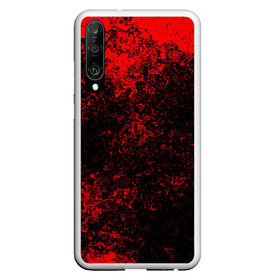 Чехол для Honor P30 с принтом Брызги красок(red style) в Рязани, Силикон | Область печати: задняя сторона чехла, без боковых панелей | abstraction | color | paint | spray | tie dye | абстракция | брызги красок | всплеск красок | капли красок | текстуры