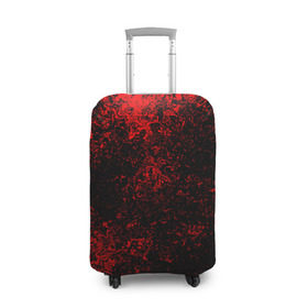 Чехол для чемодана 3D с принтом Брызги красок(red style) в Рязани, 86% полиэфир, 14% спандекс | двустороннее нанесение принта, прорези для ручек и колес | abstraction | color | paint | spray | tie dye | абстракция | брызги красок | всплеск красок | капли красок | текстуры