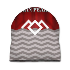 Шапка 3D с принтом Twin Peaks в Рязани, 100% полиэстер | универсальный размер, печать по всей поверхности изделия | twin peaks | арт | лого | полосы | сериал | твин пикс | текстура | фильмы