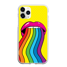 Чехол для iPhone 11 Pro матовый с принтом Pop art в Рязани, Силикон |  | fun | lip color | mouth | pop art | rainbow | reggae | spectrum | style | summer | teeth | yellow | веселье | губы | желтый | зубы | лето | поп арт | радуга | рот | спектр | стиль | цвет