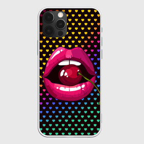 Чехол для iPhone 12 Pro Max с принтом Pop art в Рязани, Силикон |  | cherry | colorful | fashion | funny | gesture | lips | lipstick | makeup | mouth | pop art | rainbow | style | веселый | вишенка | вишня | губы | жест | зубы | клубный | любовь | макияж | мода | помада | поп арт | прикольный | радуга | рот | стиль | страс