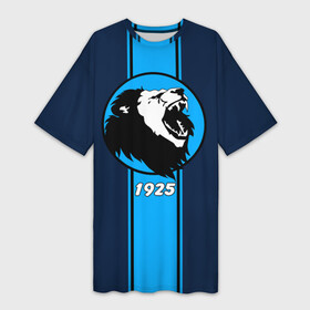 Платье-футболка 3D с принтом Сила льва в Рязани,  |  | saint petersburg | болельщик | лев | питер | санкт петербург | фанат | футбол | футболист