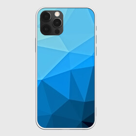 Чехол для iPhone 12 Pro Max с принтом geometric blue в Рязани, Силикон |  | Тематика изображения на принте: abstraction | абстракция | геометрия | грани | линии | полигоны | розовый | сочетания | текстура | треугольники