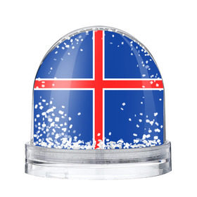 Снежный шар с принтом Флаг Исландии в Рязани, Пластик | Изображение внутри шара печатается на глянцевой фотобумаге с двух сторон | flag | iceland | island | исландия | флаг