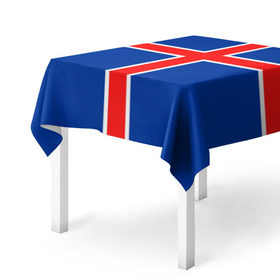 Скатерть 3D с принтом Флаг Исландии в Рязани, 100% полиэстер (ткань не мнется и не растягивается) | Размер: 150*150 см | flag | iceland | island | исландия | флаг