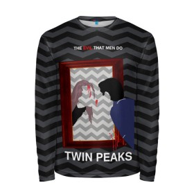 Мужской лонгслив 3D с принтом TWIN PEAKS в Рязани, 100% полиэстер | длинные рукава, круглый вырез горловины, полуприлегающий силуэт | twin peaks | агент купер | арт | сериал | твин пикс | фильмы