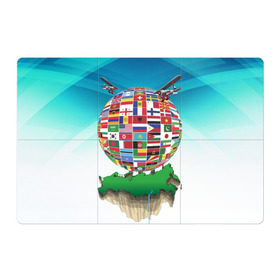 Магнитный плакат 3Х2 с принтом Флаги в Рязани, Полимерный материал с магнитным слоем | 6 деталей размером 9*9 см | америка | казахстан | карта | россия | туризм | флаг | флаги | шар