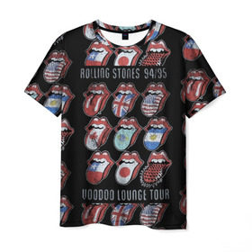 Мужская футболка 3D с принтом The Rolling Stones в Рязани, 100% полиэфир | прямой крой, круглый вырез горловины, длина до линии бедер | англия | аргентина | блюз рок | канада | мик джаггер | музыка | песни | психоделический рок | ритм н блюз | рок | рок н ролл | ролинг | рот | стоун | стоунз | сша | флаг | язык | япония