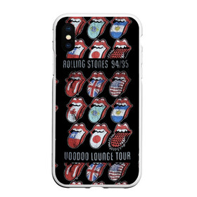 Чехол для iPhone XS Max матовый с принтом The Rolling Stones в Рязани, Силикон | Область печати: задняя сторона чехла, без боковых панелей | Тематика изображения на принте: англия | аргентина | блюз рок | канада | мик джаггер | музыка | песни | психоделический рок | ритм н блюз | рок | рок н ролл | ролинг | рот | стоун | стоунз | сша | флаг | язык | япония