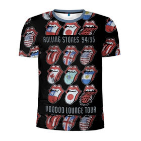 Мужская футболка 3D спортивная с принтом The Rolling Stones в Рязани, 100% полиэстер с улучшенными характеристиками | приталенный силуэт, круглая горловина, широкие плечи, сужается к линии бедра | англия | аргентина | блюз рок | канада | мик джаггер | музыка | песни | психоделический рок | ритм н блюз | рок | рок н ролл | ролинг | рот | стоун | стоунз | сша | флаг | язык | япония