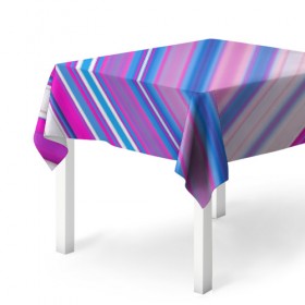 Скатерть 3D с принтом Фиолетовые полоски в Рязани, 100% полиэстер (ткань не мнется и не растягивается) | Размер: 150*150 см | полоски | текстура | узор | фиолетовый