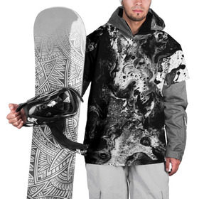 Накидка на куртку 3D с принтом Чёрная краска в Рязани, 100% полиэстер |  | abstraction | color | spray | tie dye | абстракция | акварель | живопись | искусство | краски | текстуры | цветные краски | яркие цвета