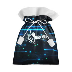 Подарочный 3D мешок с принтом Схема Nirvana (Курт Кобейн) в Рязани, 100% полиэстер | Размер: 29*39 см | Тематика изображения на принте: kurt cobain | микросхема | нирвана | плата