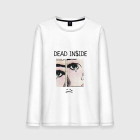 Мужской лонгслив хлопок с принтом Dead Inside / Мертвый Внутри в Рязани, 100% хлопок |  | skate | swag | top | trend | мерч