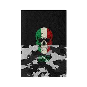 Обложка для паспорта матовая кожа с принтом Made in Italy в Рязани, натуральная матовая кожа | размер 19,3 х 13,7 см; прозрачные пластиковые крепления | camouflage | made in italy | skull | абстракция | города | италия | камуфляж | нация | страны | текстуры | череп