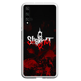 Чехол для Honor 20 с принтом Slipknot пятна в Рязани, Силикон | Область печати: задняя сторона чехла, без боковых панелей | Тематика изображения на принте: slipknot | альтернативный метал | андерс | брызги | грув метал | колсефни | кори | кровь | метал | ню метал | рок | слипкнот | тейлор