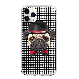 Чехол для iPhone 11 Pro матовый с принтом Mr Pug в Рязани, Силикон |  | animal | dog | pet | pug | puppy | арт | горошек | джентльмен | животные | кружочки | мопс | мопсик | пес | собаки | текстура | французский бульдог