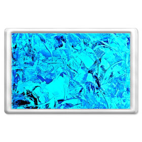 Магнит 45*70 с принтом Голубые краски в Рязани, Пластик | Размер: 78*52 мм; Размер печати: 70*45 | Тематика изображения на принте: watercolor | абстракция красок | акварель | брызги красок | краска | потертость красок