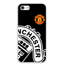 Чехол для iPhone 5/5S матовый с принтом Manchester United - Collections 2017 2018 в Рязани, Силикон | Область печати: задняя сторона чехла, без боковых панелей | манчестер юнайтед