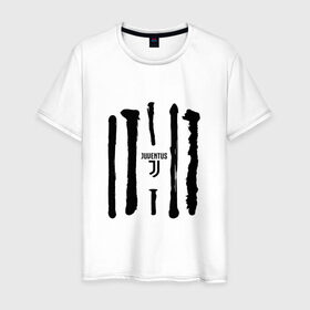 Мужская футболка хлопок с принтом Juventus - Drawing paint (Collections 2018) в Рязани, 100% хлопок | прямой крой, круглый вырез горловины, длина до линии бедер, слегка спущенное плечо. | juve | юве | ювентус