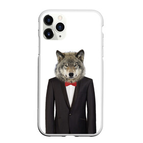 Чехол для iPhone 11 Pro матовый с принтом Волк в Рязани, Силикон |  | бабочка | волк | животные | костюм | природа | смокинг | собака