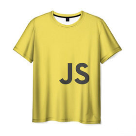 Мужская футболка 3D с принтом JavaScript в Рязани, 100% полиэфир | прямой крой, круглый вырез горловины, длина до линии бедер | javascript | js