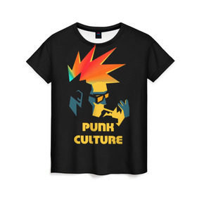 Женская футболка 3D с принтом Punk culture в Рязани, 100% полиэфир ( синтетическое хлопкоподобное полотно) | прямой крой, круглый вырез горловины, длина до линии бедер | music | punk | ирокез | музыка | панк | панк музыка | рок | рок музыка | суб культура