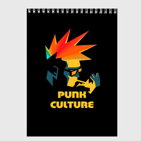 Скетчбук с принтом Punk culture в Рязани, 100% бумага
 | 48 листов, плотность листов — 100 г/м2, плотность картонной обложки — 250 г/м2. Листы скреплены сверху удобной пружинной спиралью | music | punk | ирокез | музыка | панк | панк музыка | рок | рок музыка | суб культура