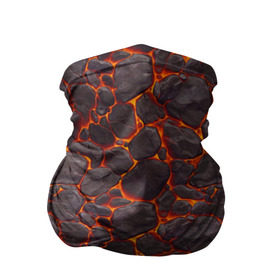 Бандана-труба 3D с принтом Голем в Рязани, 100% полиэстер, ткань с особыми свойствами — Activecool | плотность 150‒180 г/м2; хорошо тянется, но сохраняет форму | вулкан | голем | демон | жара | камень | лава | огонь | пламя | солнце