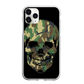 Чехол для iPhone 11 Pro матовый с принтом Череп Армия в Рязани, Силикон |  | army | biker | ffm | skeleton | skull | армия | байкер | камуфляж | каска | скелет | череп | шлем