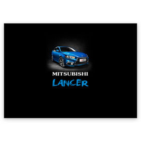 Поздравительная открытка с принтом Mitsubishi Lancer в Рязани, 100% бумага | плотность бумаги 280 г/м2, матовая, на обратной стороне линовка и место для марки
 | Тематика изображения на принте: auto | lancer | mitsubishi | авто | автомобиль | водитель | лансер | мицубиси | тачка | японец