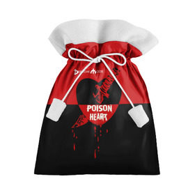 Подарочный 3D мешок с принтом Poison heart в Рязани, 100% полиэстер | Размер: 29*39 см | Тематика изображения на принте: depeche mode | альтернативный | вестник моды | депеш мод | дэйв гаан | индастриал | клинок | красное | кровь капли | мартин гор | музыка | надпись | новая волна | нож | рок | сердце | синти поп | черное