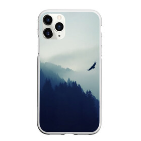 Чехол для iPhone 11 Pro матовый с принтом ОРЁЛ НАД ЛЕСОМ в Рязани, Силикон |  | bird | dark | fog | forest | heaven | jh k | ktc | sky | texture | деревья | животные | лес | небо | орел | природа | птица | птицы | текстуры | тёмный лес | туман