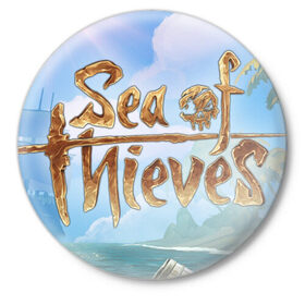 Значок с принтом Sea of thieves в Рязани,  металл | круглая форма, металлическая застежка в виде булавки | 