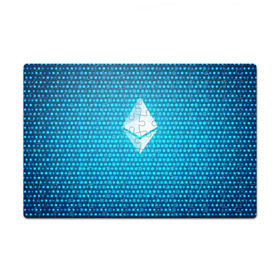 Пазл магнитный 126 элементов с принтом Blue Ethereum - Синий Эфириум в Рязани, полимерный материал с магнитным слоем | 126 деталей, размер изделия —  180*270 мм | black milk | cryptocurrency | eth | ethereum | etherium | litecoin | виталик бутерин | крипта | крипто | криптовалюта | лайткоин | майнер | майнинг | эфир