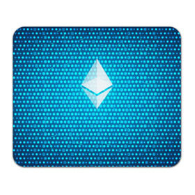 Коврик прямоугольный с принтом Blue Ethereum - Синий Эфириум в Рязани, натуральный каучук | размер 230 х 185 мм; запечатка лицевой стороны | black milk | cryptocurrency | eth | ethereum | etherium | litecoin | виталик бутерин | крипта | крипто | криптовалюта | лайткоин | майнер | майнинг | эфир