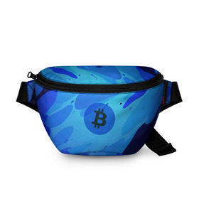 Поясная сумка 3D с принтом Blue Sea Camo Bitcoin в Рязани, 100% полиэстер | плотная ткань, ремень с регулируемой длиной, внутри несколько карманов для мелочей, основное отделение и карман с обратной стороны сумки застегиваются на молнию | blue | camo | camouflage | coin | crypto | currency | ethereum | litecoin | mining | token | биткоин | биток | камо | камуфляж | крипта | крипто | криптовалюта | лайткоин | майнинг | ферма | эфир