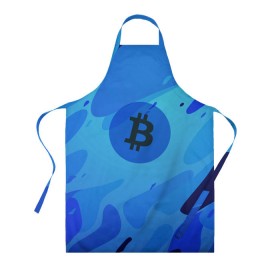 Фартук 3D с принтом Blue Sea Camo Bitcoin в Рязани, 100% полиэстер | общий размер — 65 х 85 см, ширина нагрудника — 26 см, горловина — 53 см, длина завязок — 54 см, общий обхват в поясе — 173 см. Принт на завязках и на горловине наносится с двух сторон, на основной части фартука — только с внешней стороны | blue | camo | camouflage | coin | crypto | currency | ethereum | litecoin | mining | token | биткоин | биток | камо | камуфляж | крипта | крипто | криптовалюта | лайткоин | майнинг | ферма | эфир