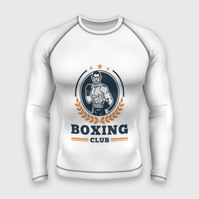 Мужской рашгард 3D с принтом BOXING CLUB в Рязани,  |  | бокс | клуб | перчатки | спорт | чемпион