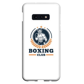 Чехол для Samsung S10E с принтом BOXING CLUB в Рязани, Силикон | Область печати: задняя сторона чехла, без боковых панелей | Тематика изображения на принте: бокс | клуб | перчатки | спорт | чемпион