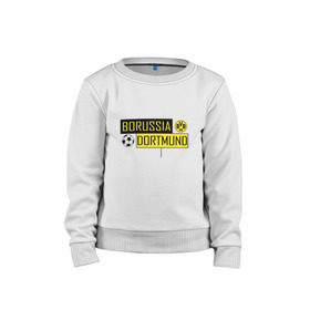 Детский свитшот хлопок с принтом Borussia Dortmund - New Design 2018 в Рязани, 100% хлопок | круглый вырез горловины, эластичные манжеты, пояс и воротник | боруссия дортмунд